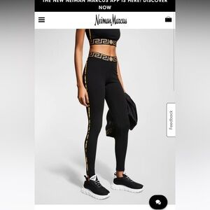 Versace black leggings, size 2